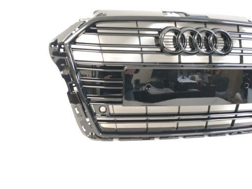 Нова решітка радіатора AUDI A3 рестайлінг 8V 2017&ndash;20 S-line з PDC, повністю чорна VS100059 фото
