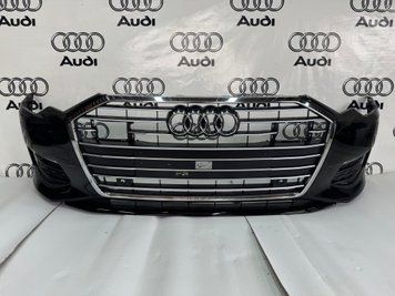 AUDI A6 C8 4K 2017-2023 передній бампер, з 4 датчиками парктроніка, з омивачами фар, звичайний, хром-версія VS100397 фото